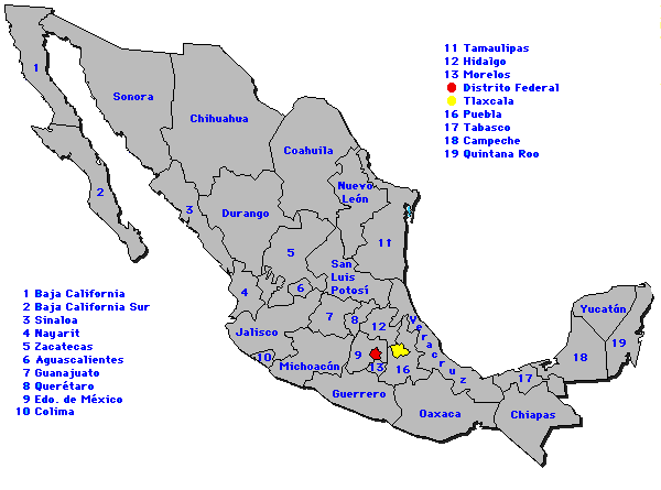 Mapa Sensitivo de Mexico